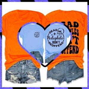 2 Shirts "Dead Pedophiles Dont Reoffend" Both T-shirts Fit Like Large BRAND NEW